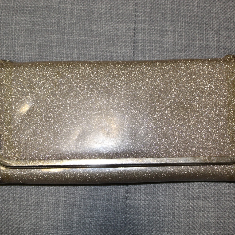 Gold sparkly wallet